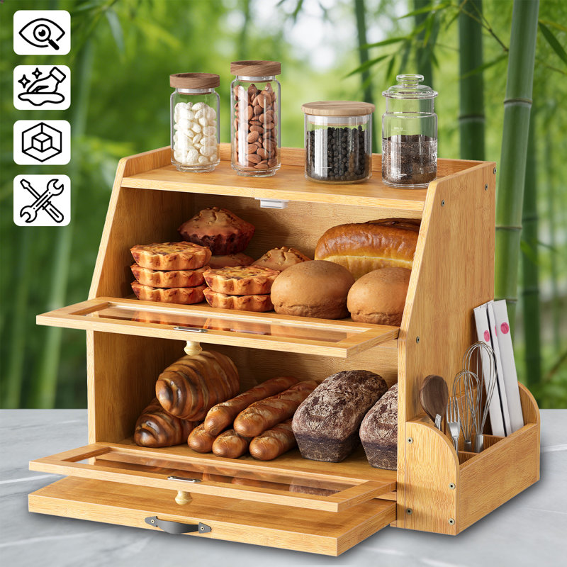 August Grove® Bamboo Bread Box | Wayfair